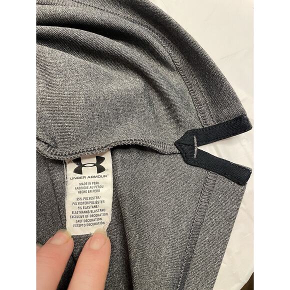 Under Armour Polo Shirt Mens Medium Dark Gray Performance Loose Heatgear - Picture 8 of 8